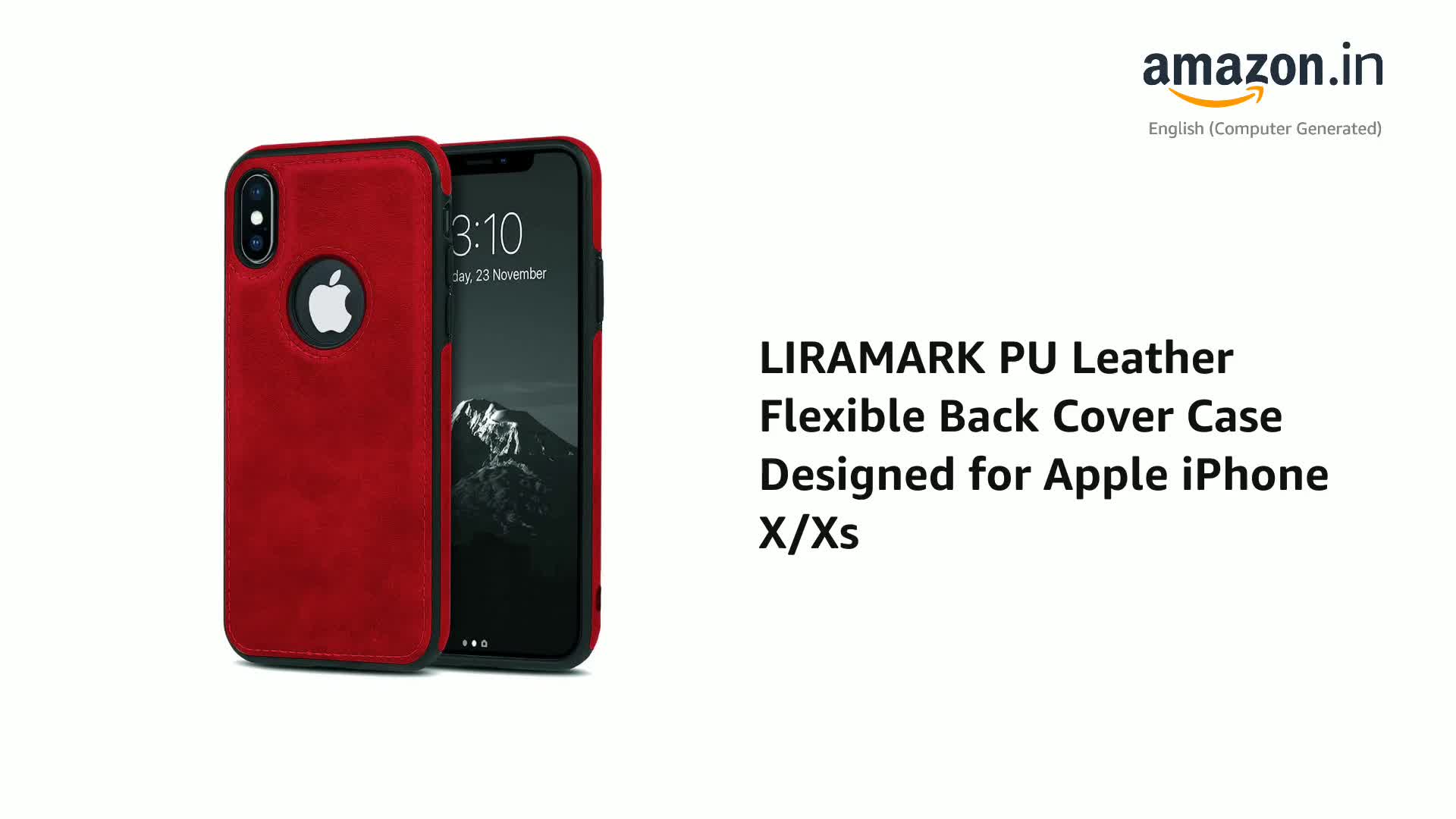 LIRAMARK PU Leather Flexible Back Cover Case Designed for Apple